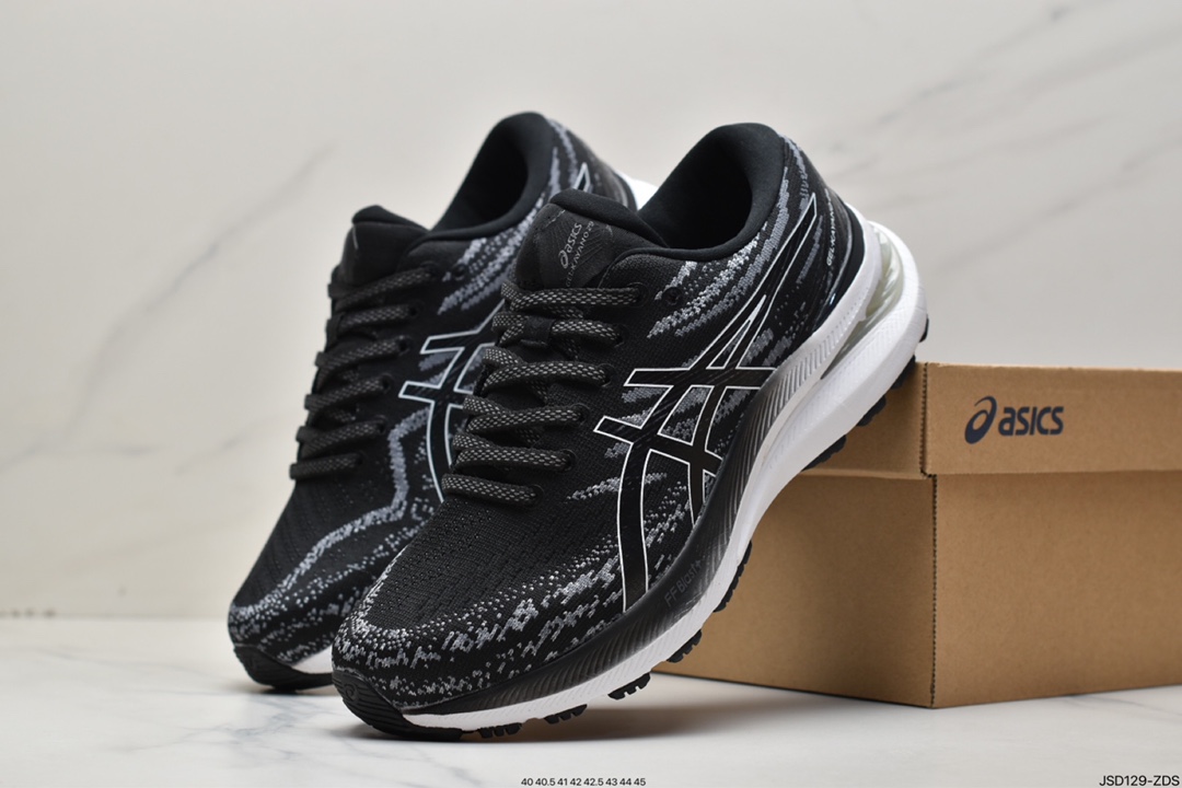 200 ASICS GEL - KAYANO 29系列轻量缓震休闲运动跑步鞋 黑红灰1201A457-100