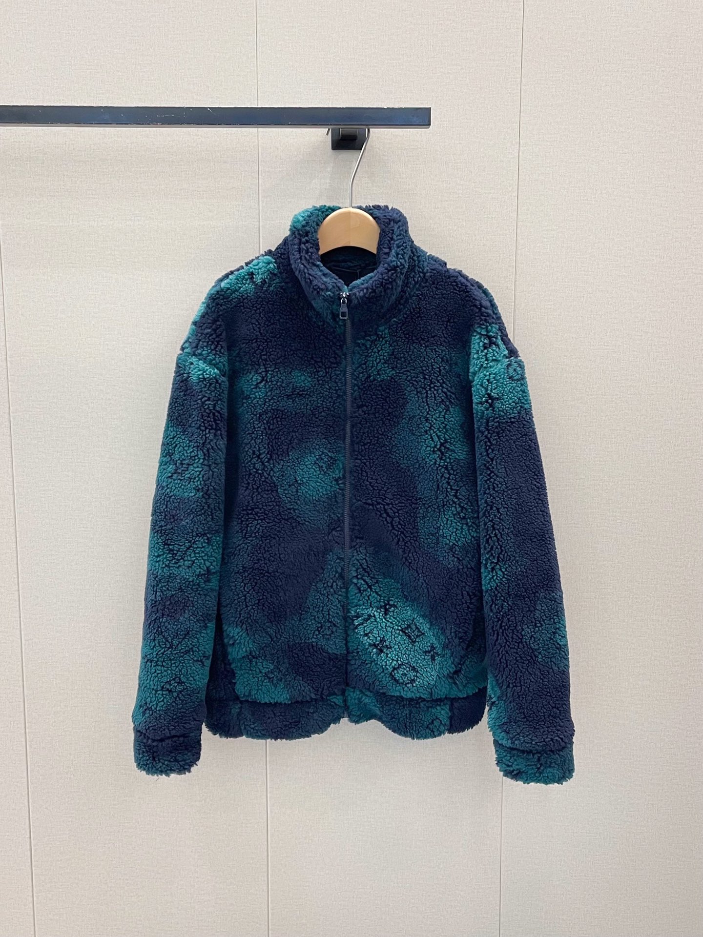 Louis Vuitton Clothing Coats & Jackets Blue Green Knitting Lambswool Wool Fall Collection Fashion