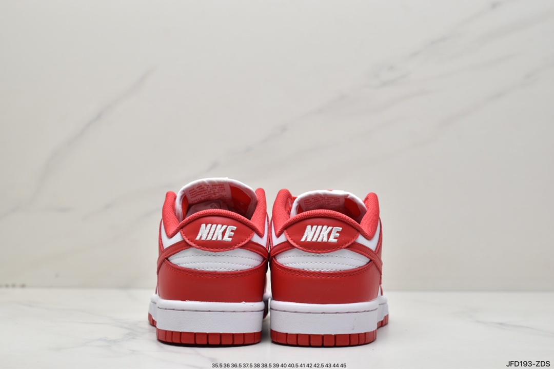 170 耐克Nike SB Dunk Low SP"University Red"扣篮系列低帮休闲运动滑板板鞋“圣约翰大学红白红”CU1727-100