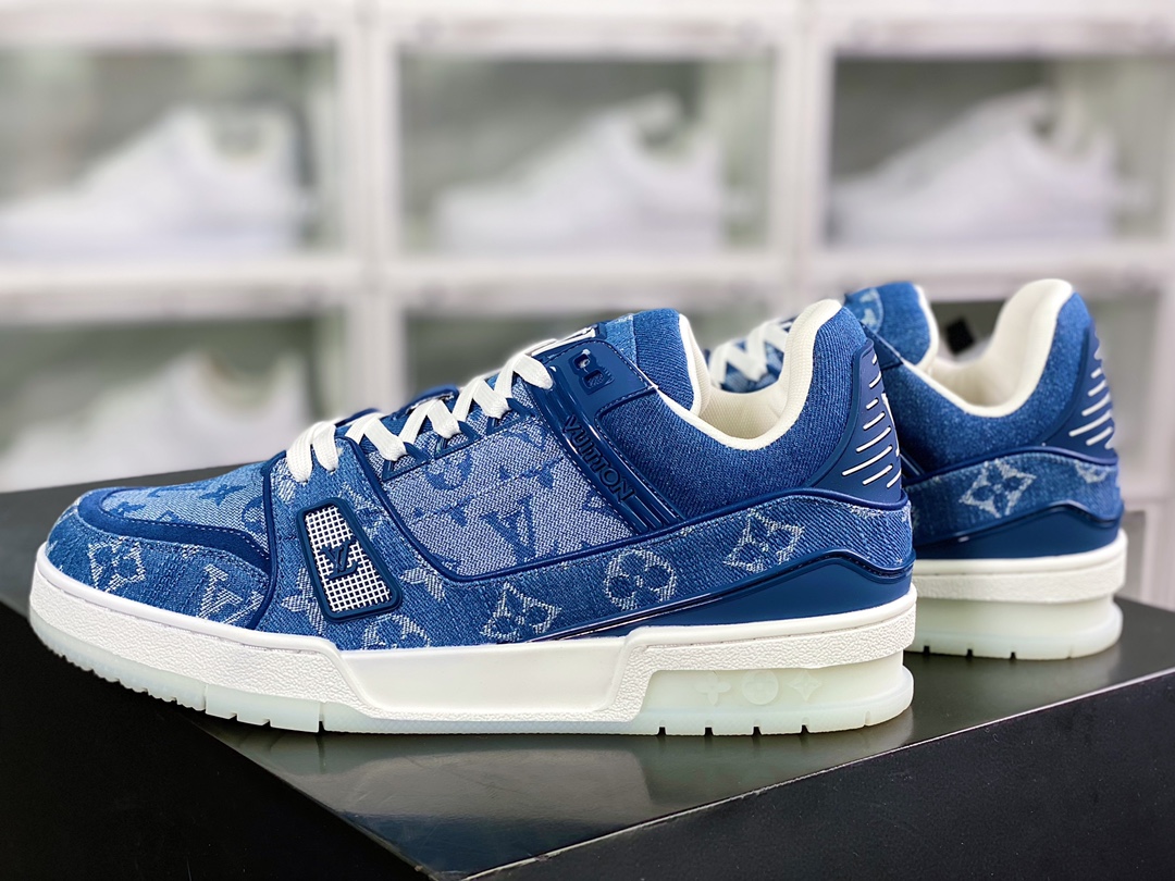 LV Louis Vuitton Trainer Low Sneaker Bread Edition Series Low Top Versatile Basketball Shoes