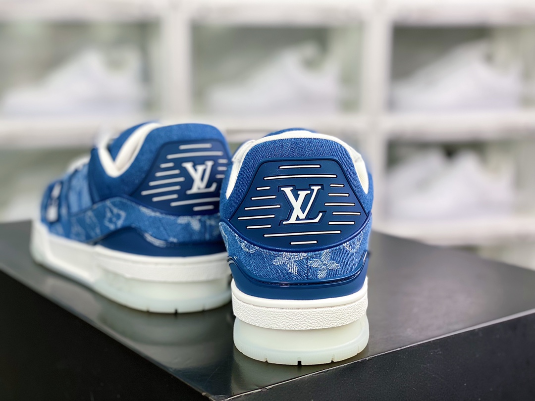 LV Louis Vuitton Trainer Low Sneaker Bread Edition Series Low Top Versatile Basketball Shoes