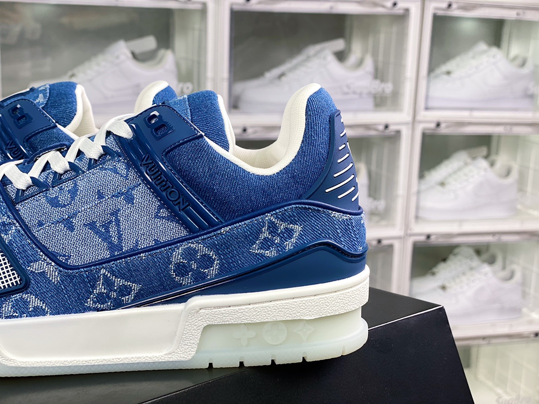 LV Louis Vuitton Trainer Low Sneaker Bread Edition Series Low Top Versatile Basketball Shoes