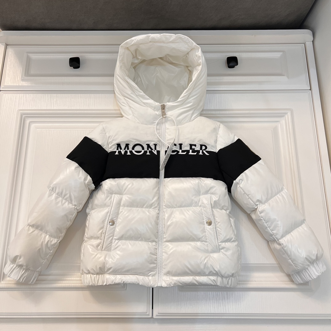 Moncler Fake
 Clothing Down Jacket Kids Clothes Quality AAA+ Replica
 White Splicing Kids Goose Down Fashion
