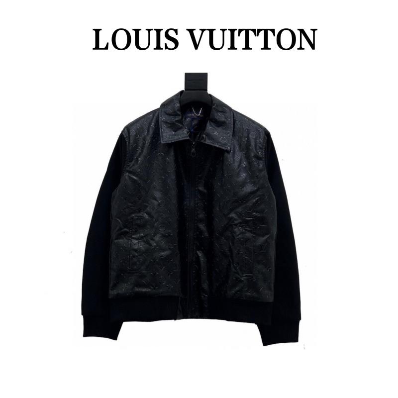 Louis Vuitton /路易威登 22FW皮袖拼接棒球服夹克外套