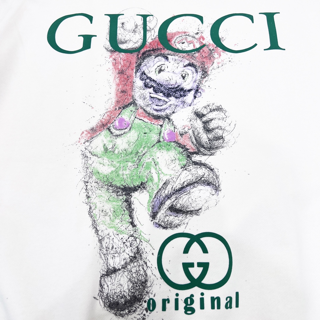 GUCCI/古驰 22ss马里奥印花圆领卫衣