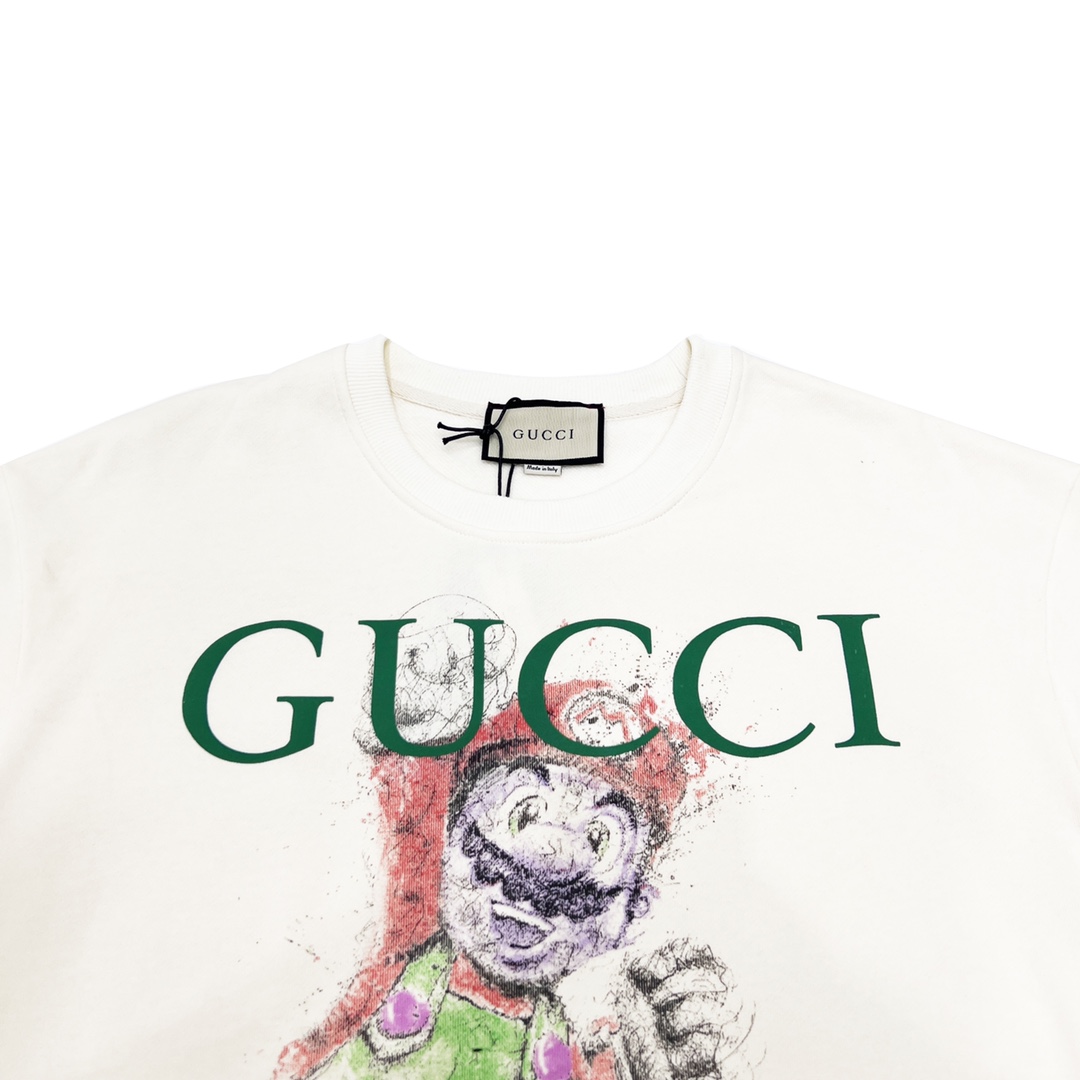 GUCCI/古驰 22ss马里奥印花圆领卫衣