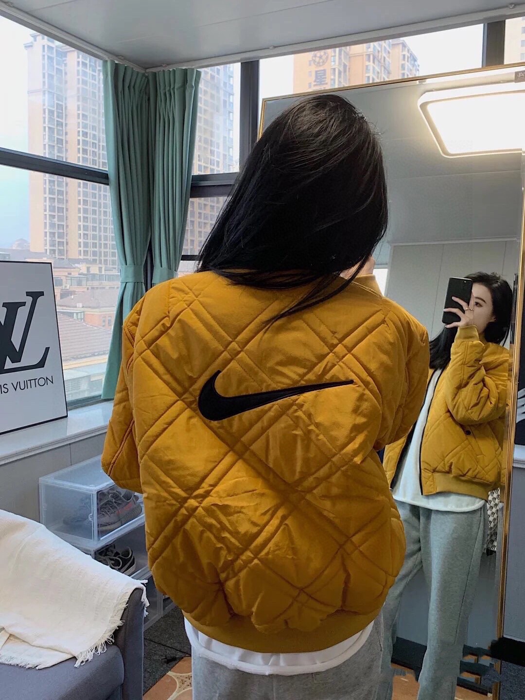 220 Nike classic x sport 耐克复古正反双面穿菱格羽绒棉服