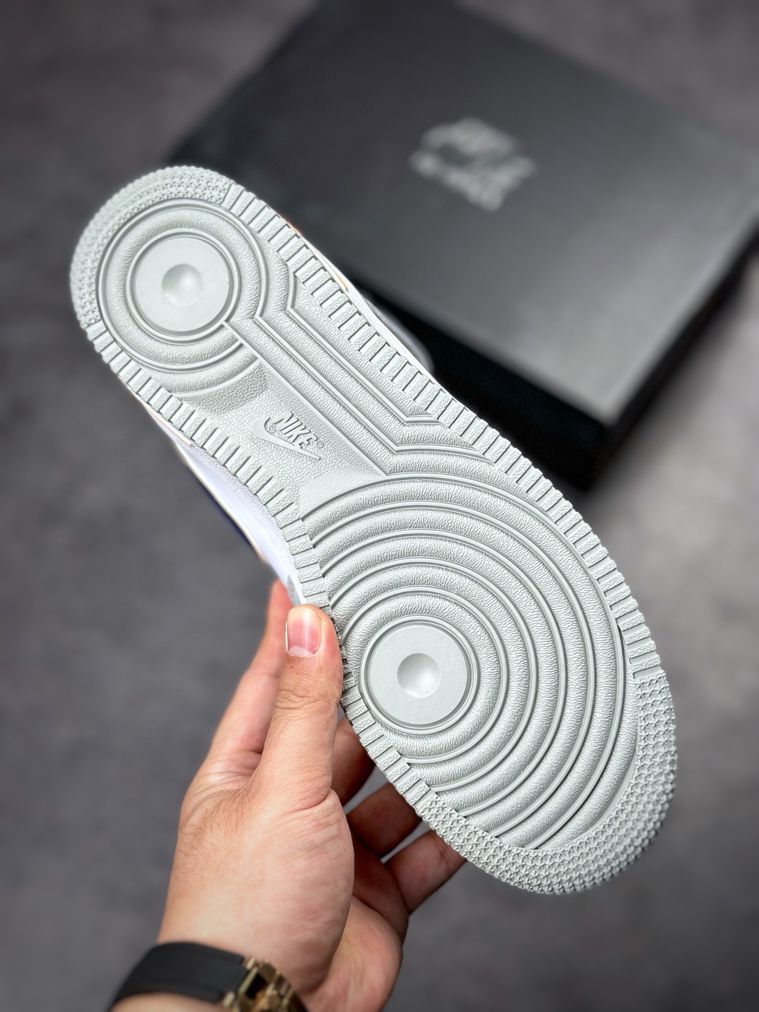 250 Nike Air Force 1 Mid 麂皮灰蓝橙 CQ5059-203