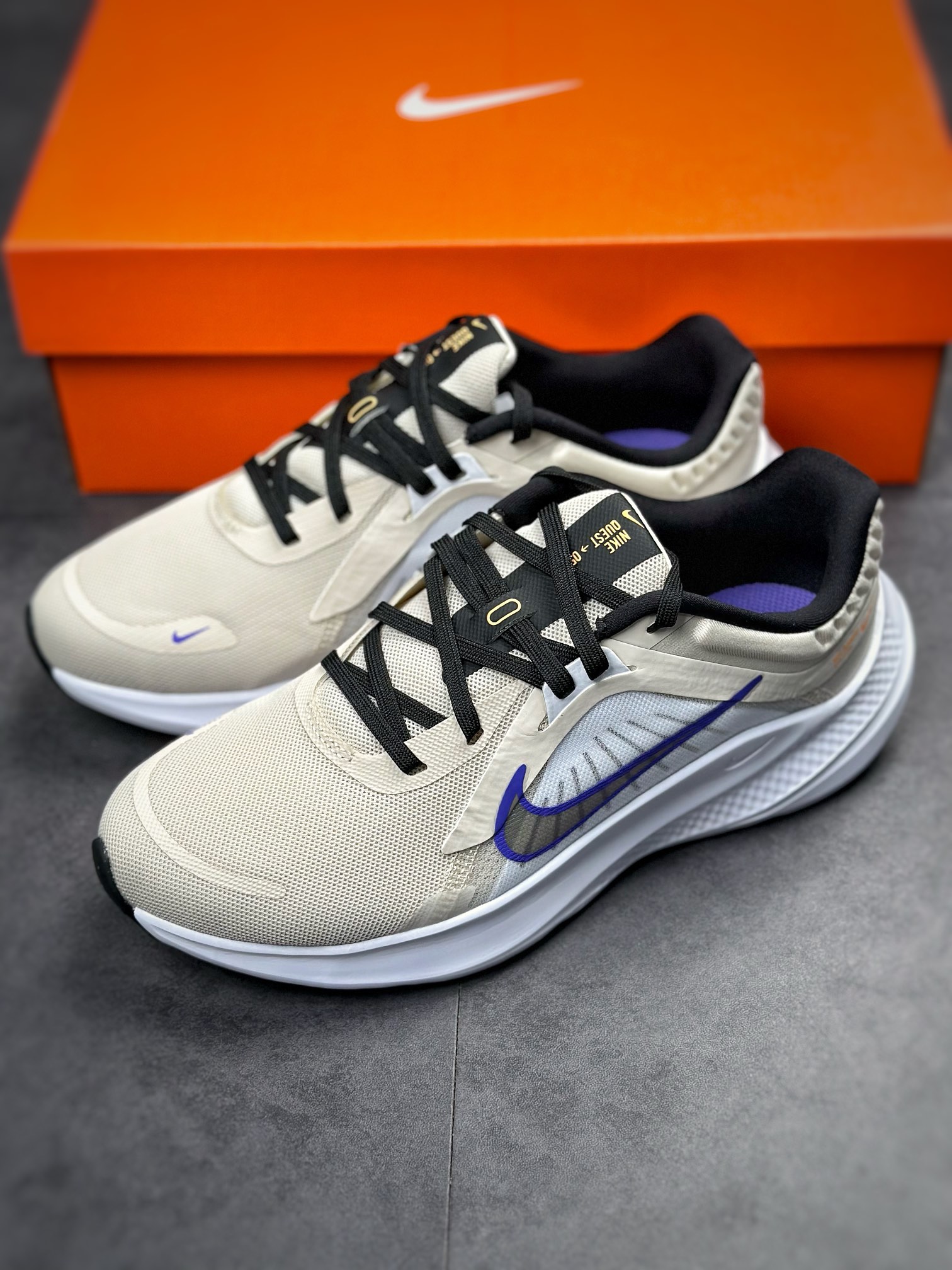 180 Nike Quest 5极速5代 网面透气 时尚休闲跑步鞋 DD9291-101