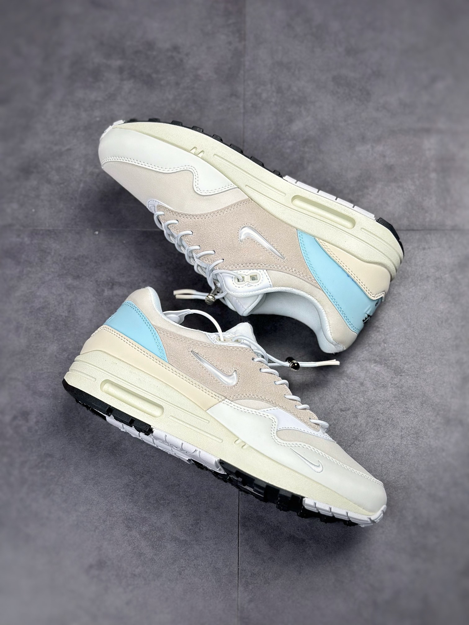 230 Nike Air Max 1 2022复刻 米白蓝复古休闲跑步鞋 DZ5317-121