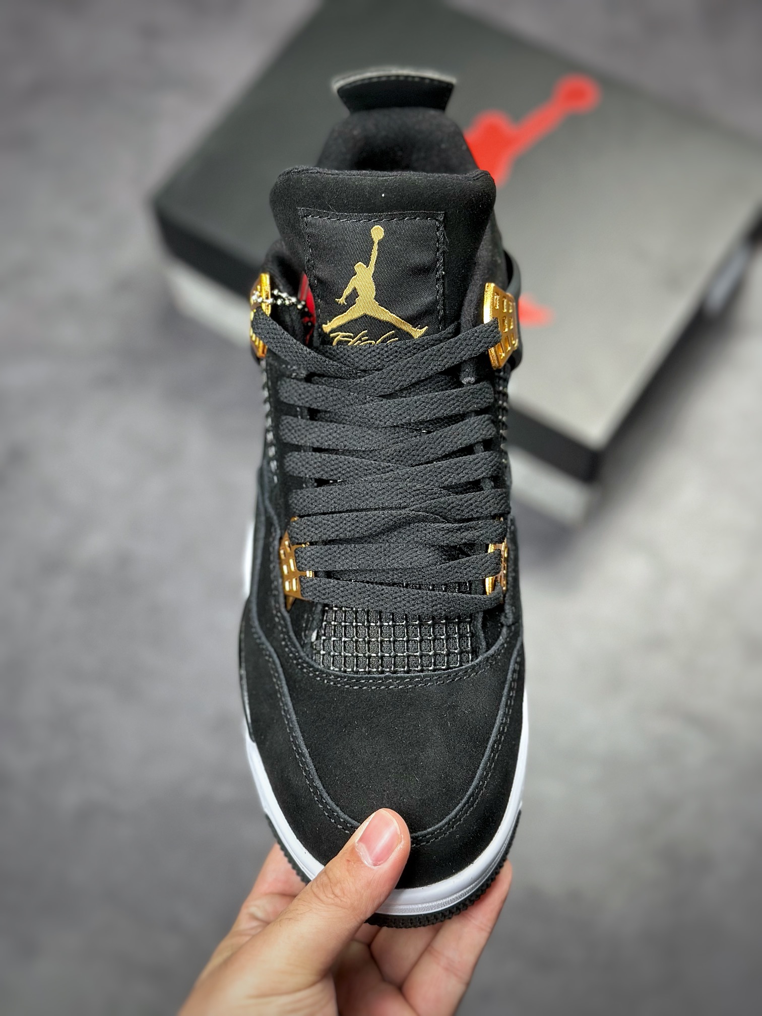 240 Air Jordan 4 Retro 黑金  308497-032