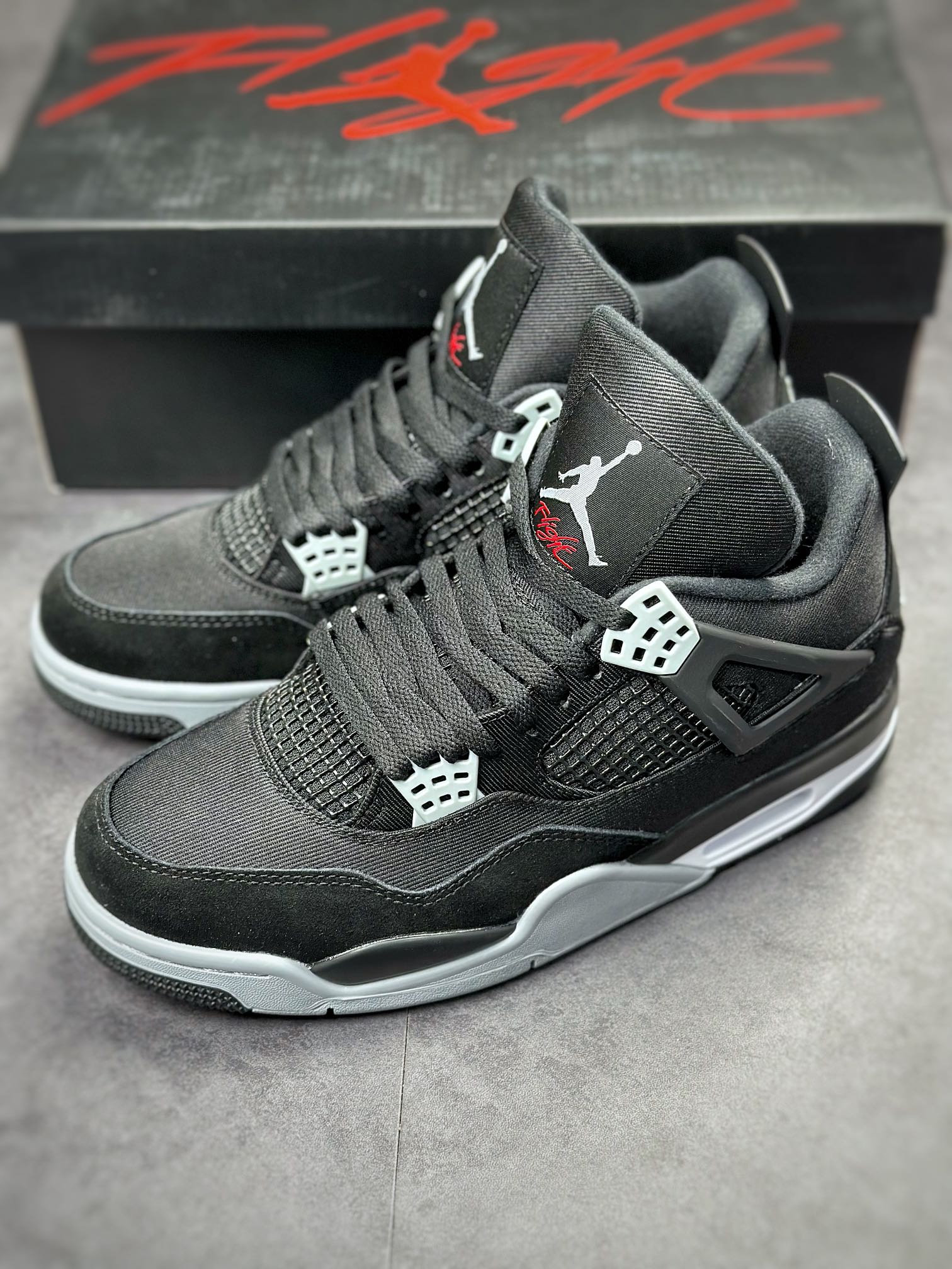 260 Air Jordan 4 Retro 复刻黑色帆布 DH7138-006