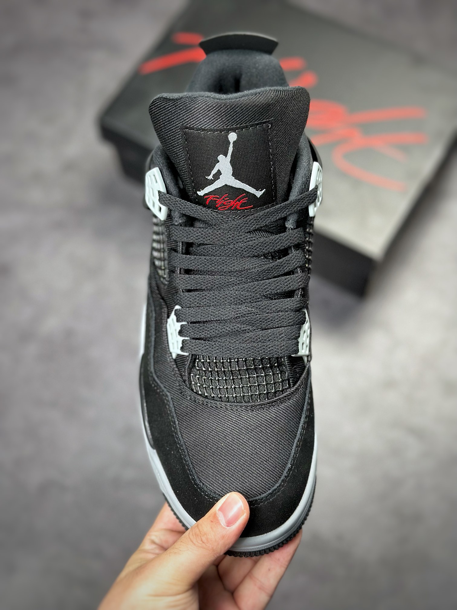 260 Air Jordan 4 Retro 复刻黑色帆布 DH7138-006
