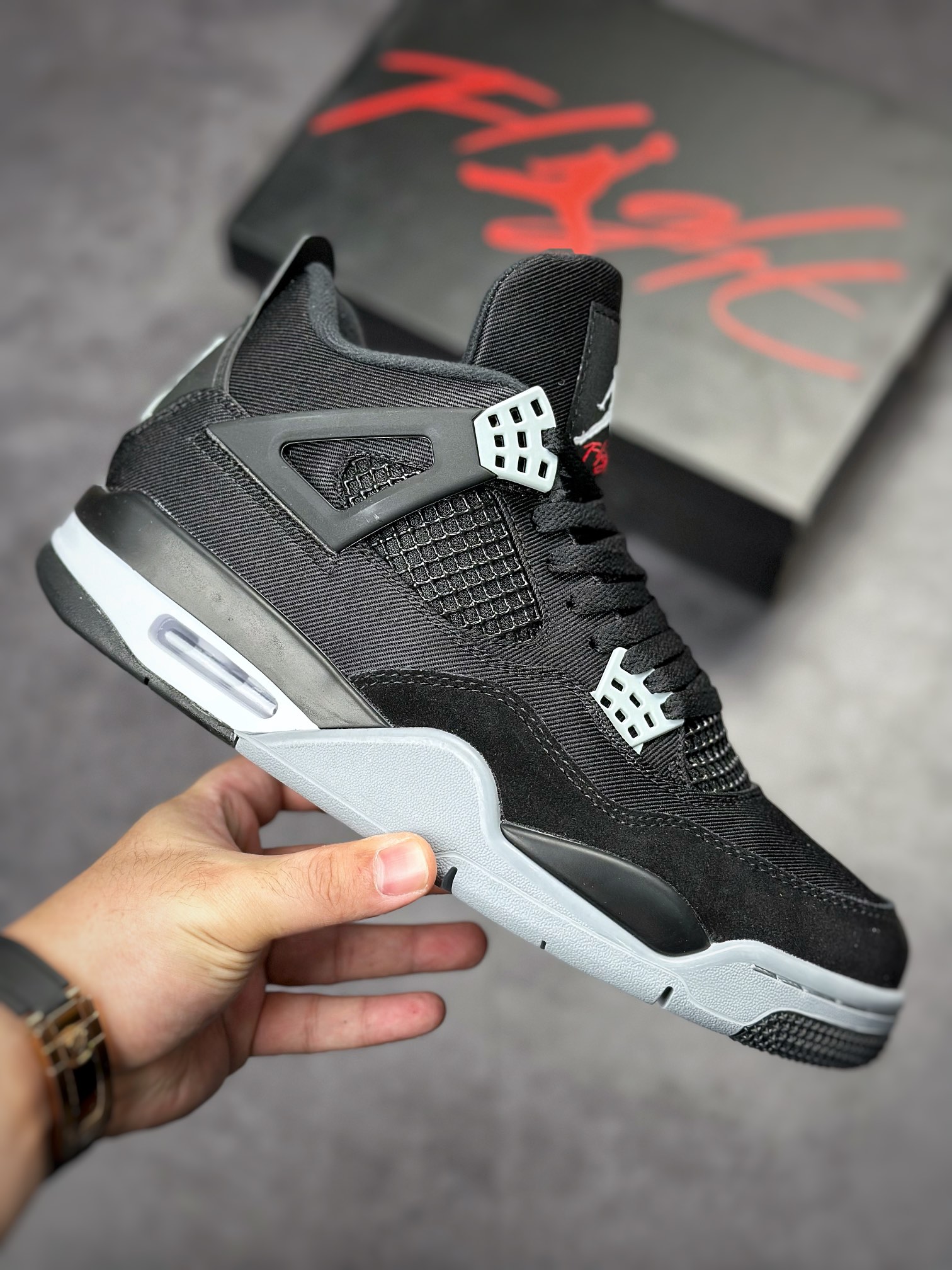 260 Air Jordan 4 Retro 复刻黑色帆布 DH7138-006