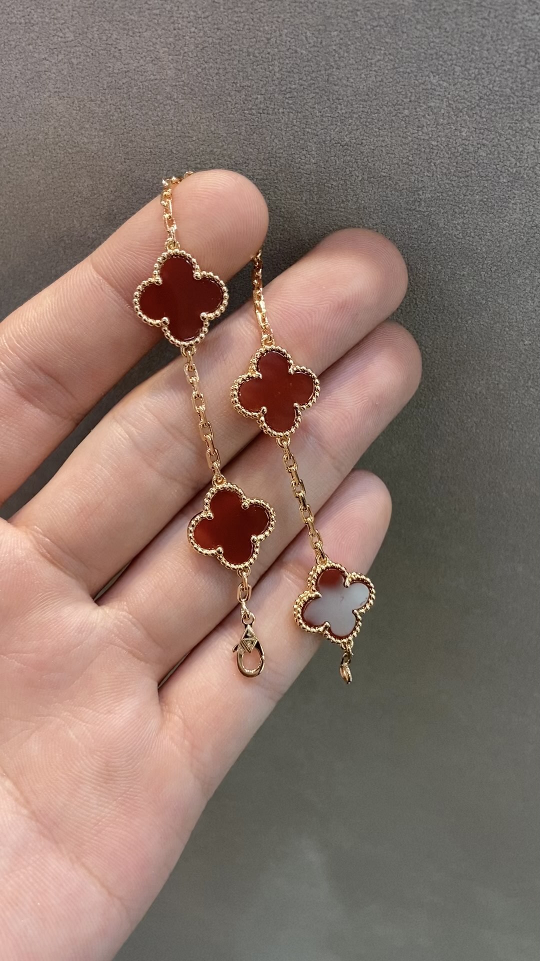 Van Cleef & Arpels vca玫红五花手链 对版cnc扣
