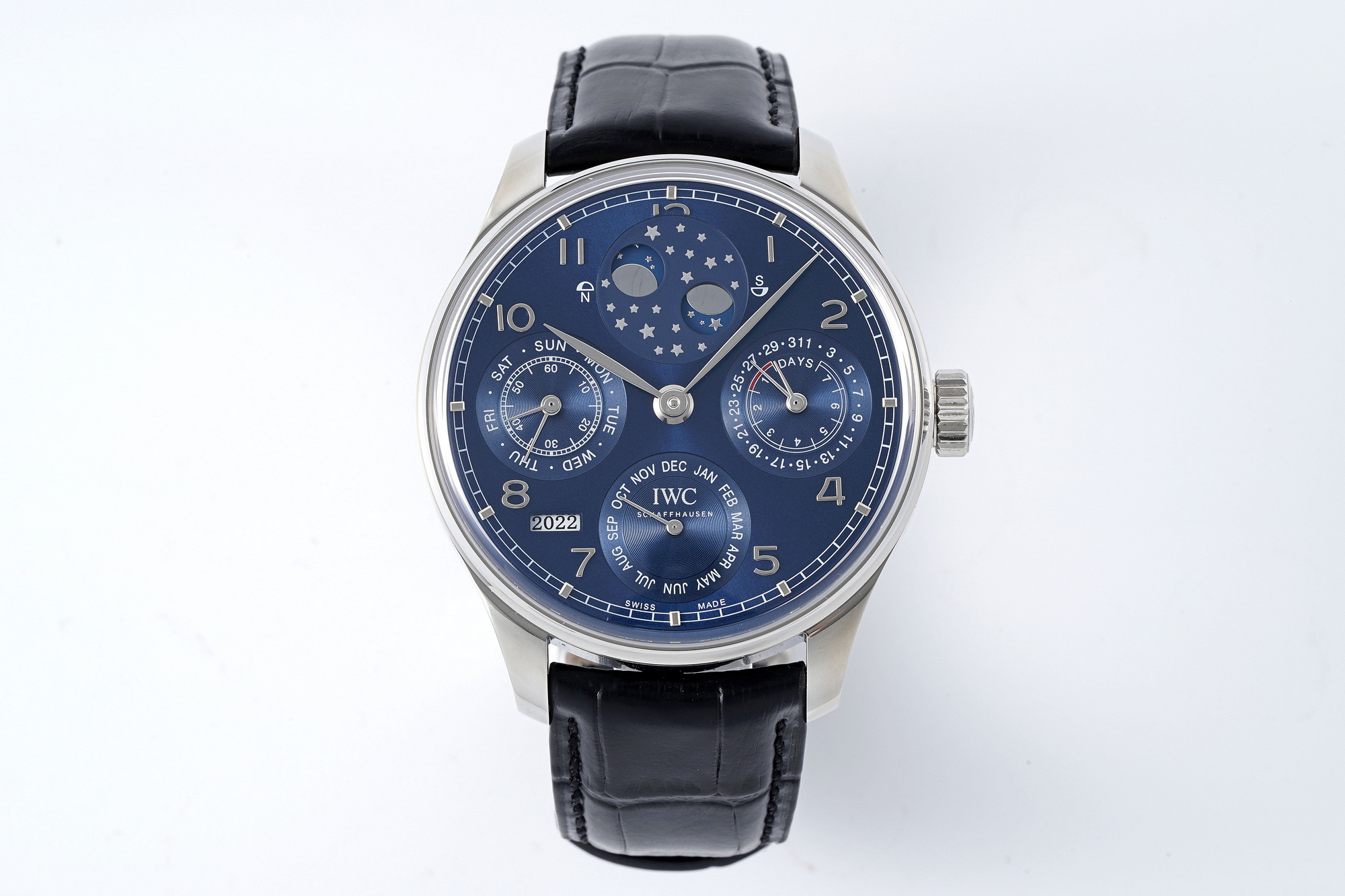 IWC Portuguese Orologio da Polso Blu Lucidatura