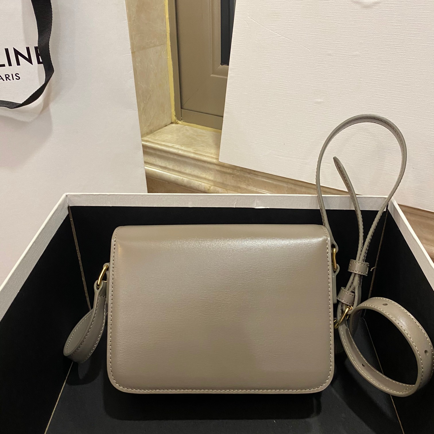Celine Teen Triomphe Bag in Smooth Calfskin with Adjustable Shoulder Strap 6 a1668061124550 6768