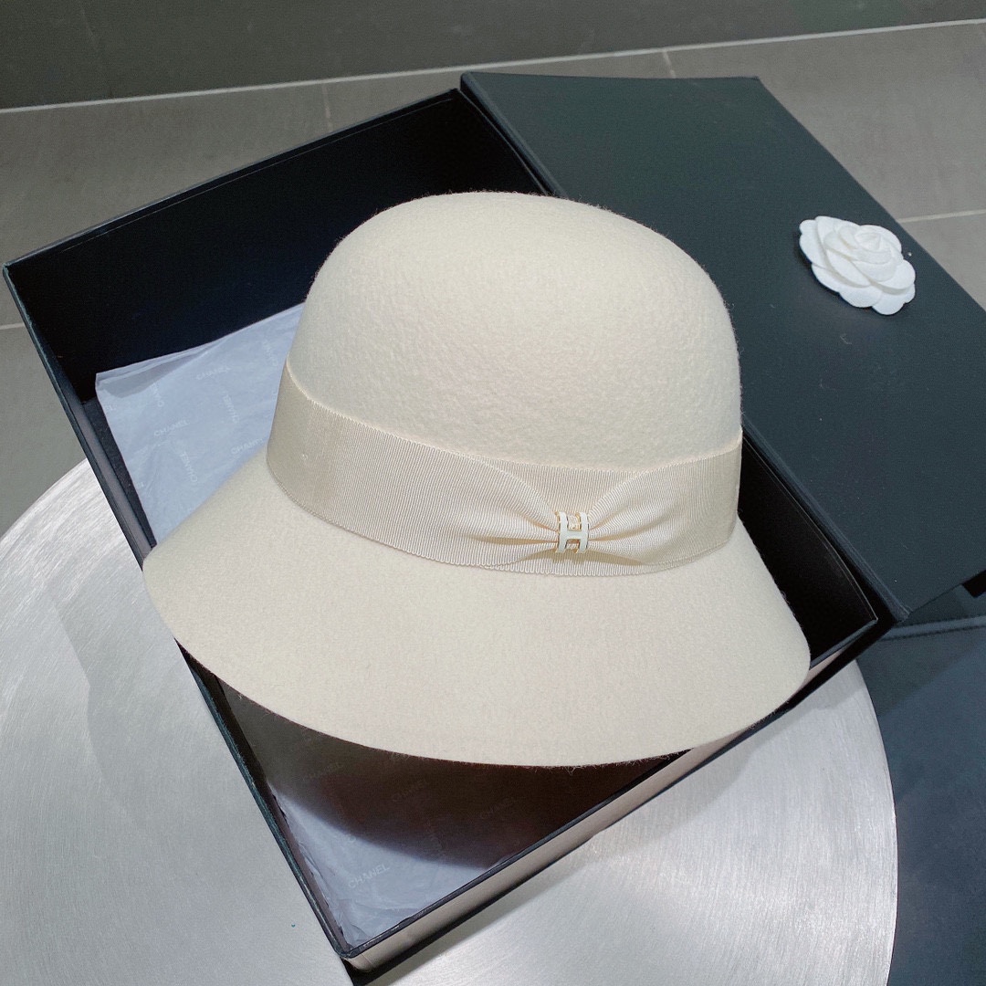 Hermes Luxury
 Hats Bucket Hat Straw Hat Wool Fall/Winter Collection