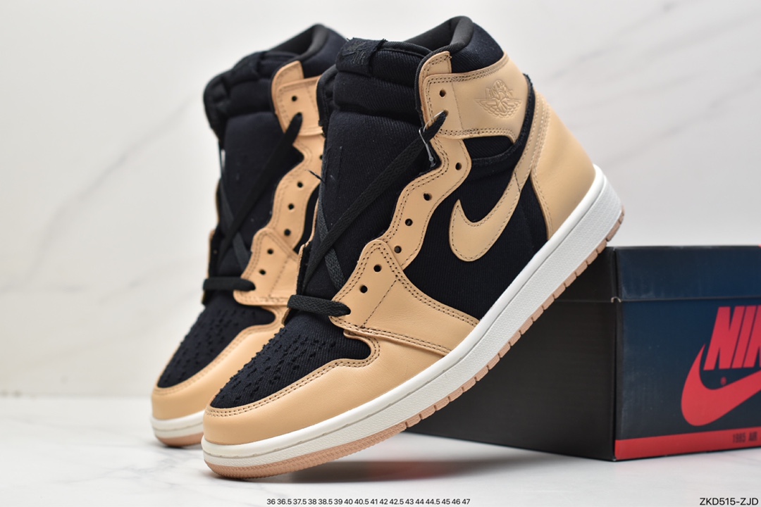 270 Nike Air Jordan 1 Retro High OG”Heirloom”“奶茶黄黑”555088-202