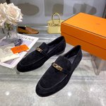 Hermes Kelly Fashion
 Shoes Loafers Cowhide Genuine Leather Sheepskin