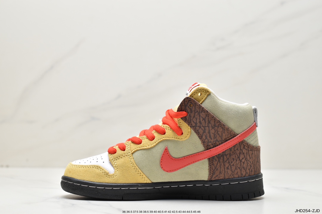 190 SB Dunk High 烤肉卷饼 黄棕红 CZ2205-700