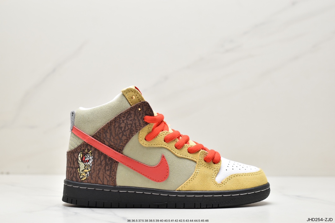 190 SB Dunk High 烤肉卷饼 黄棕红 CZ2205-700