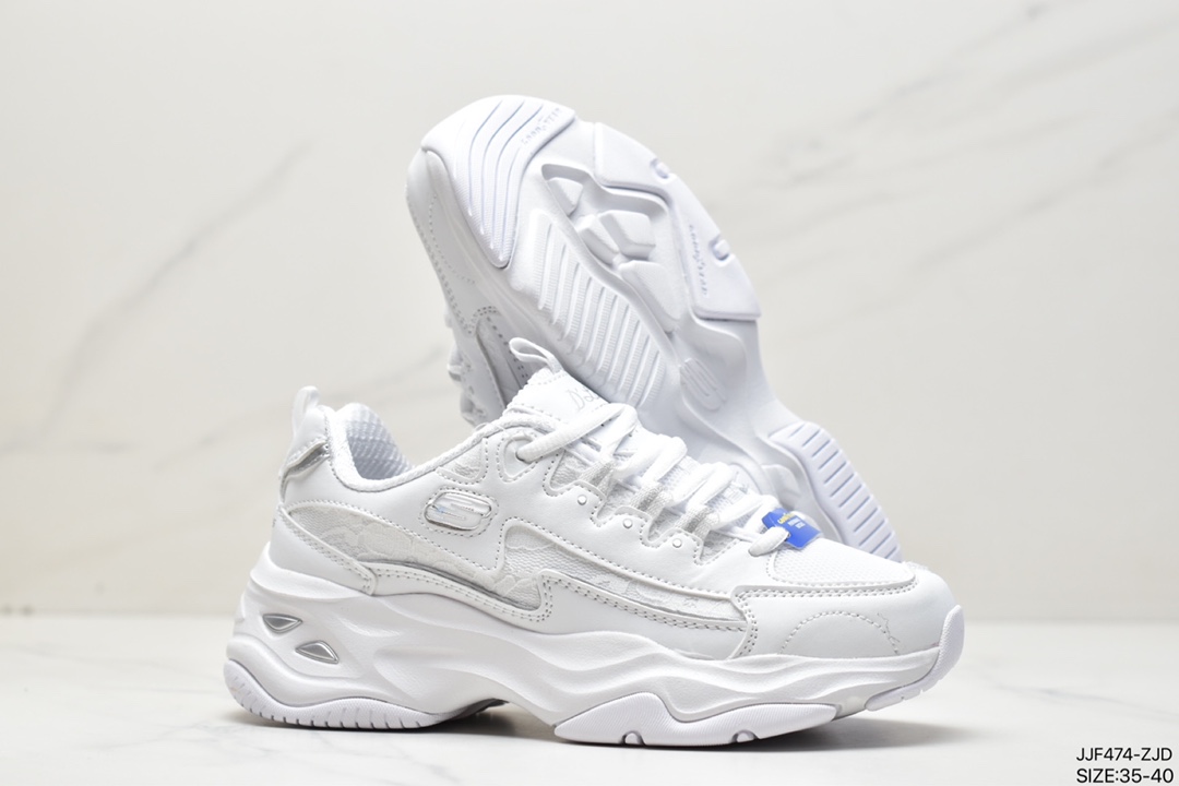 135 Skechers斯凯奇女鞋新品刺绣熊猫鞋复古厚底松糕老爹鞋 896147/WSL