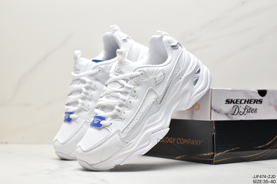 135 Skechers斯凯奇女鞋新品刺绣熊猫鞋复古厚底松糕老爹鞋 896147/WSL