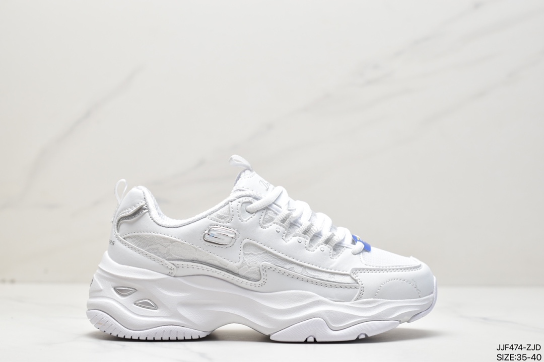 135 Skechers斯凯奇女鞋新品刺绣熊猫鞋复古厚底松糕老爹鞋 896147/WSL