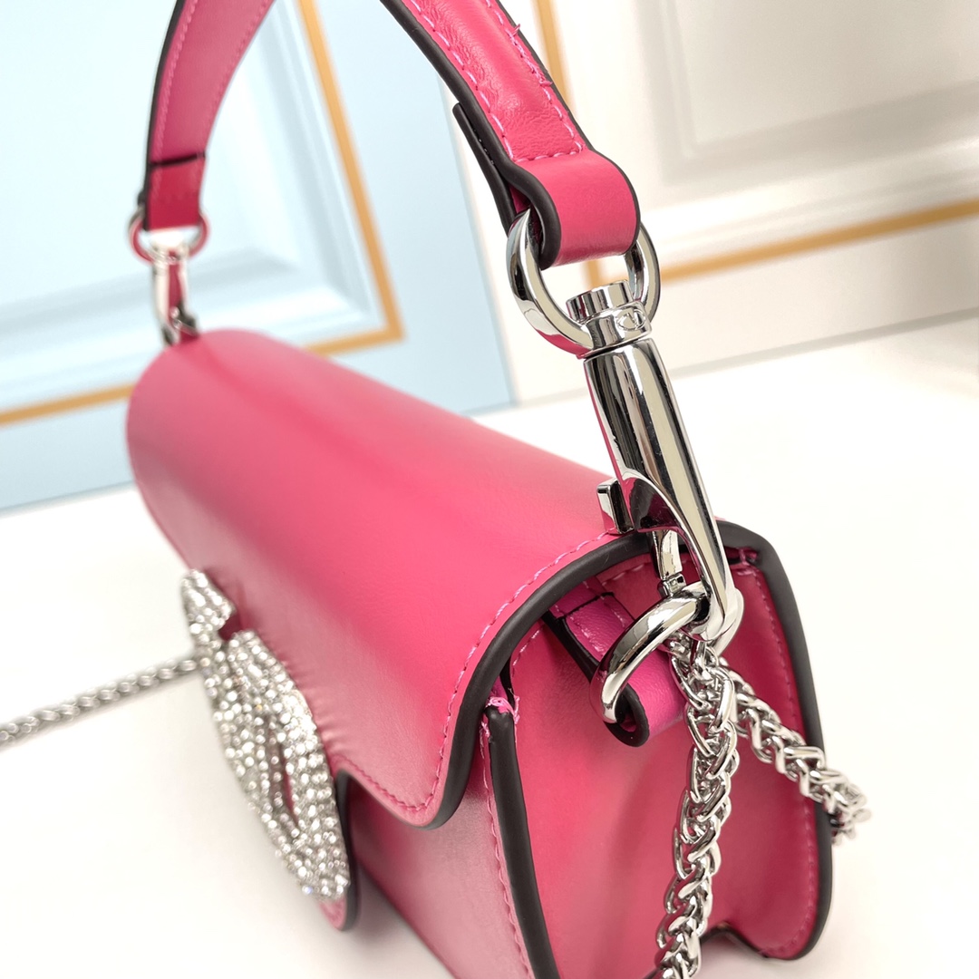 小号【配盒】 VALENTINO MINI LOCÒ仿水晶装饰手袋 -VLogo Signature施华洛世奇®仿水晶装 小号【配盒】 VALENTINO MINI LOCÒ仿水晶装饰手袋 -VLogo Signature施华洛世奇®仿水晶装