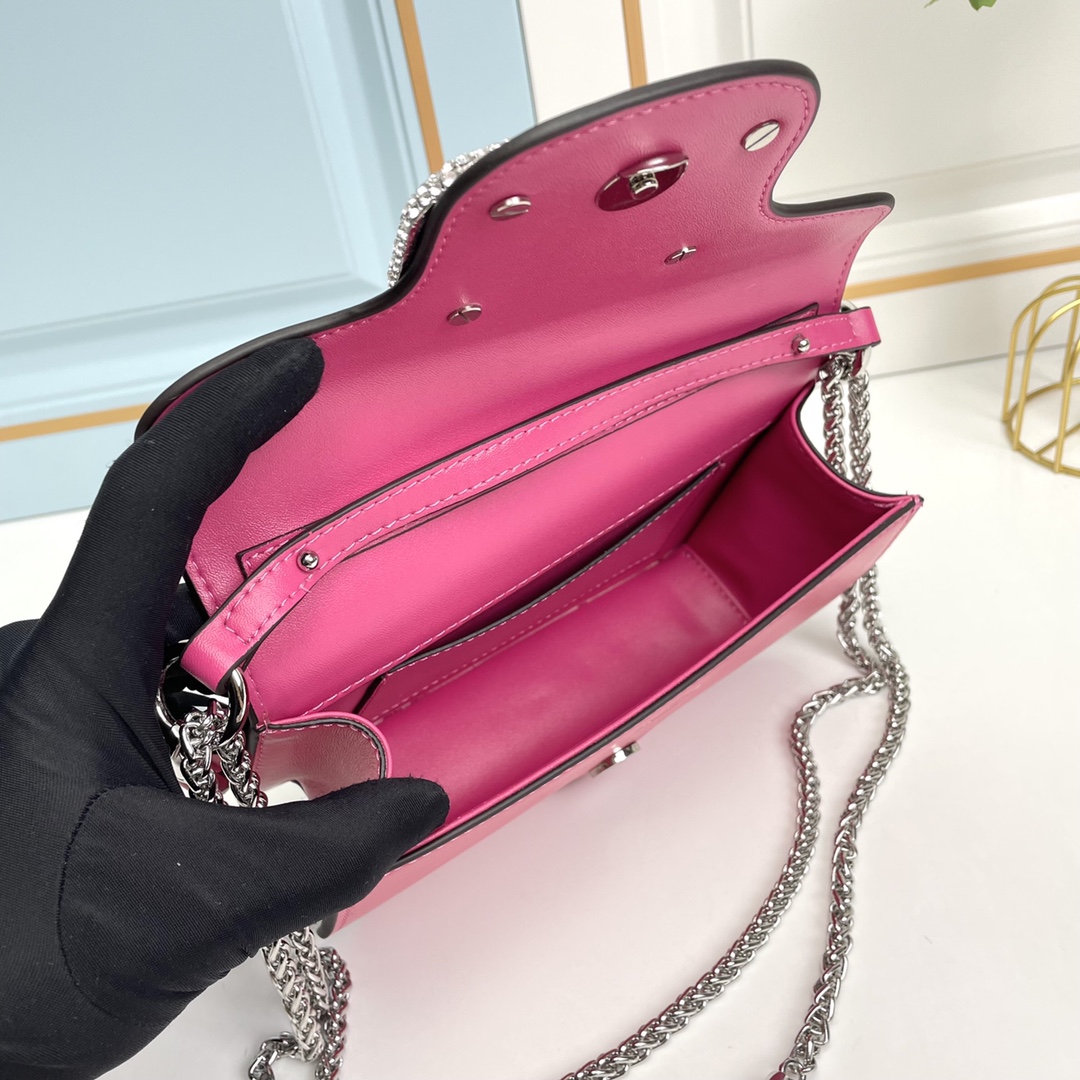 小号【配盒】 VALENTINO MINI LOCÒ仿水晶装饰手袋 -VLogo Signature施华洛世奇®仿水晶装 小号【配盒】 VALENTINO MINI LOCÒ仿水晶装饰手袋 -VLogo Signature施华洛世奇®仿水晶装