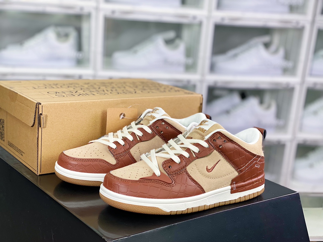 160 Wmns Dunk Low Disrupt 2 SE”Brown Croc”轻量扣篮DV1026-215