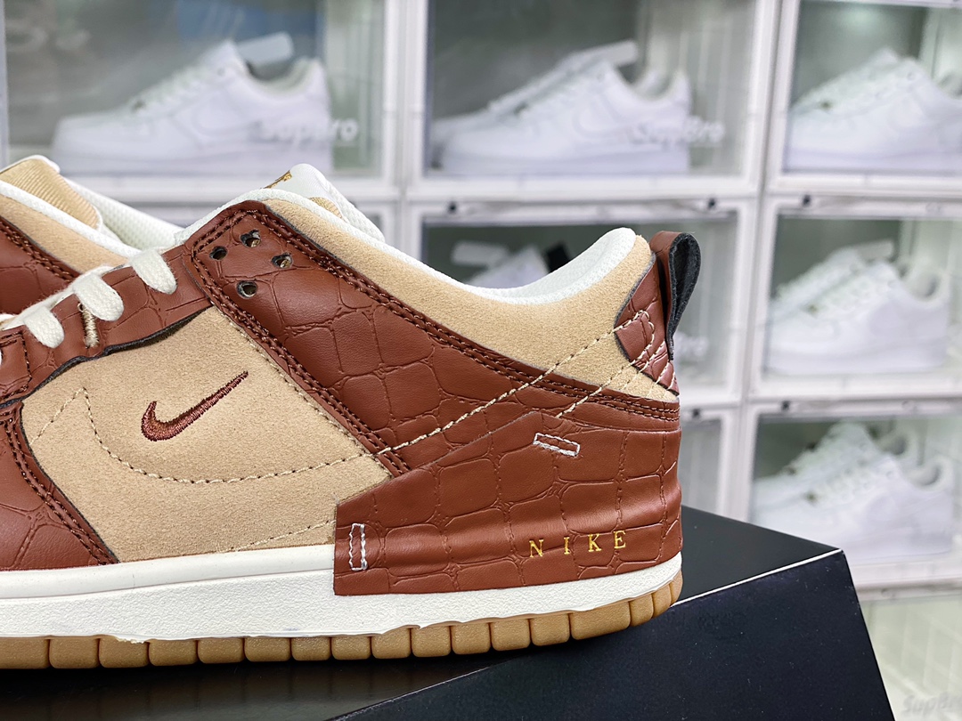 160 Wmns Dunk Low Disrupt 2 SE”Brown Croc”轻量扣篮DV1026-215