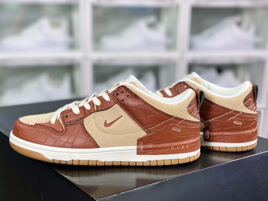 160 Wmns Dunk Low Disrupt 2 SE”Brown Croc”轻量扣篮DV1026-215