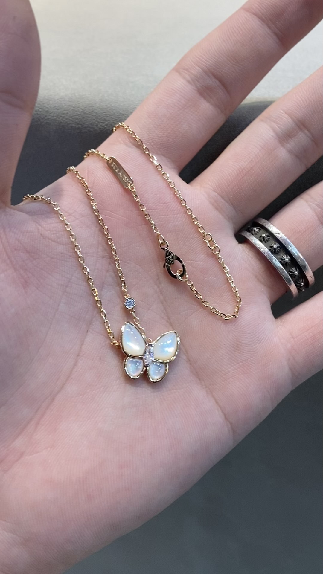 Van Cleef & Arpels vca白贝蝴蝶项链 对版cnc扣