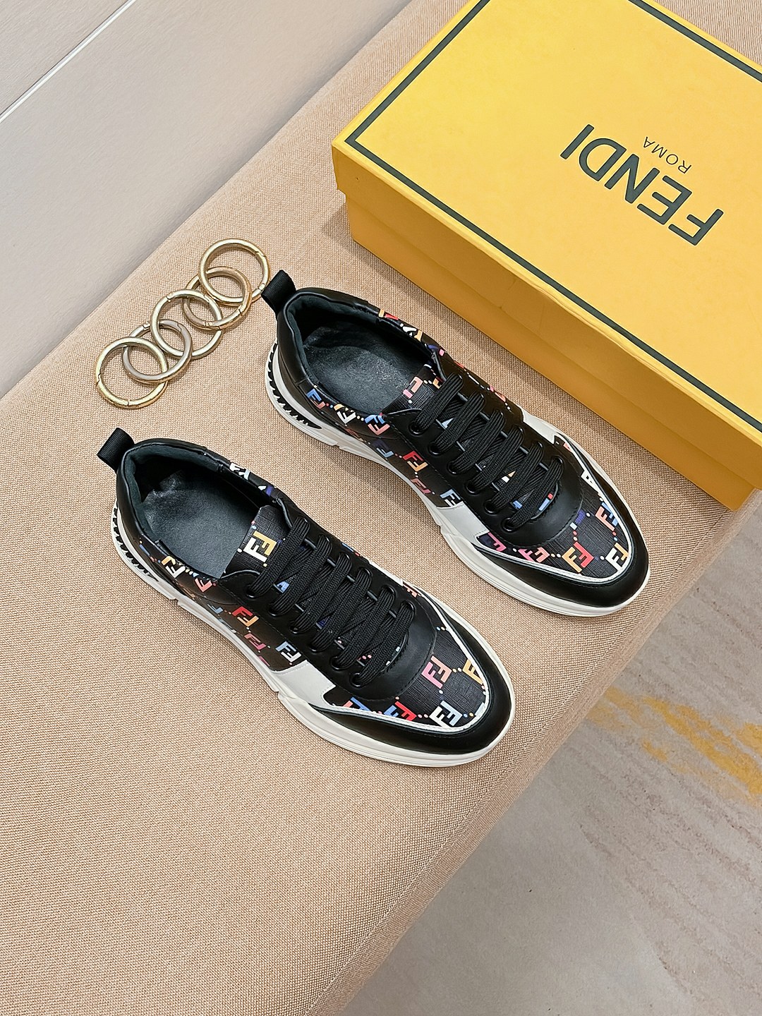 Fendi Casual Shoes Printing Sheepskin Fashion Casual