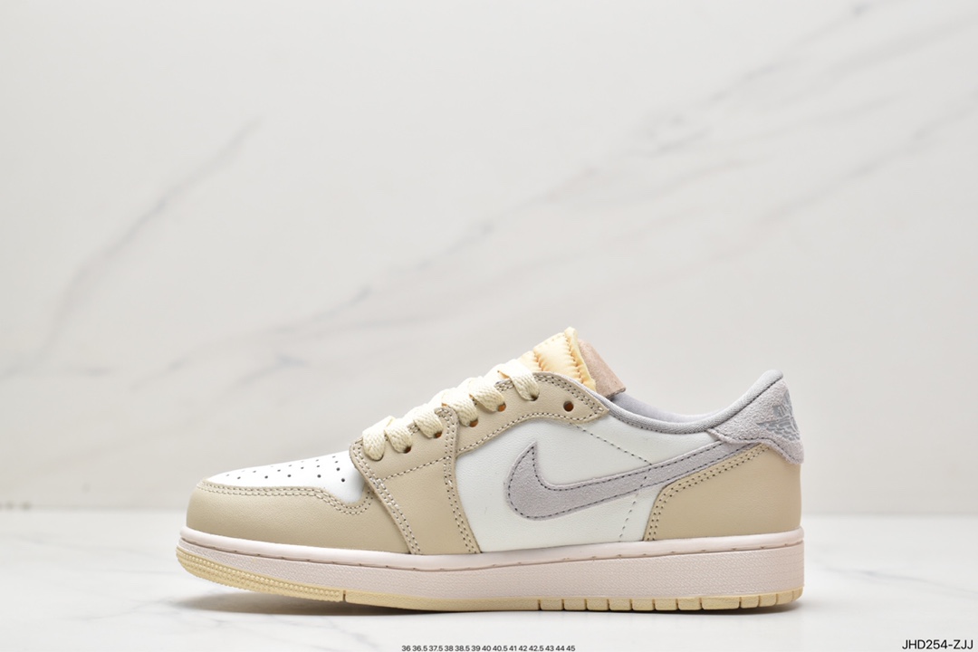 Head layer Air Jordan 1 Low x Off-White Custom low-top beige joint name CZ0790-102