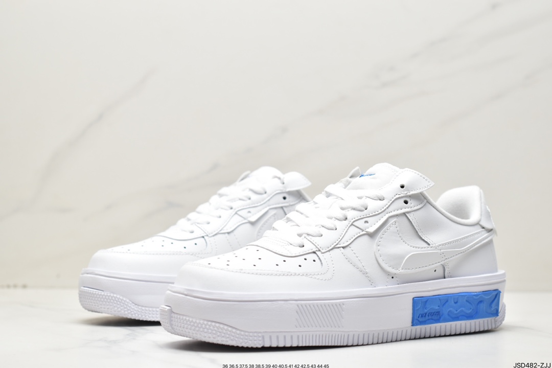 200 耐克Nike Air Force1 空军一号 白蓝低帮休闲板鞋CW6688-606