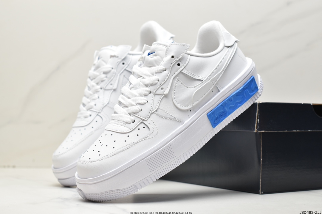 200 耐克Nike Air Force1 空军一号 白蓝低帮休闲板鞋CW6688-606