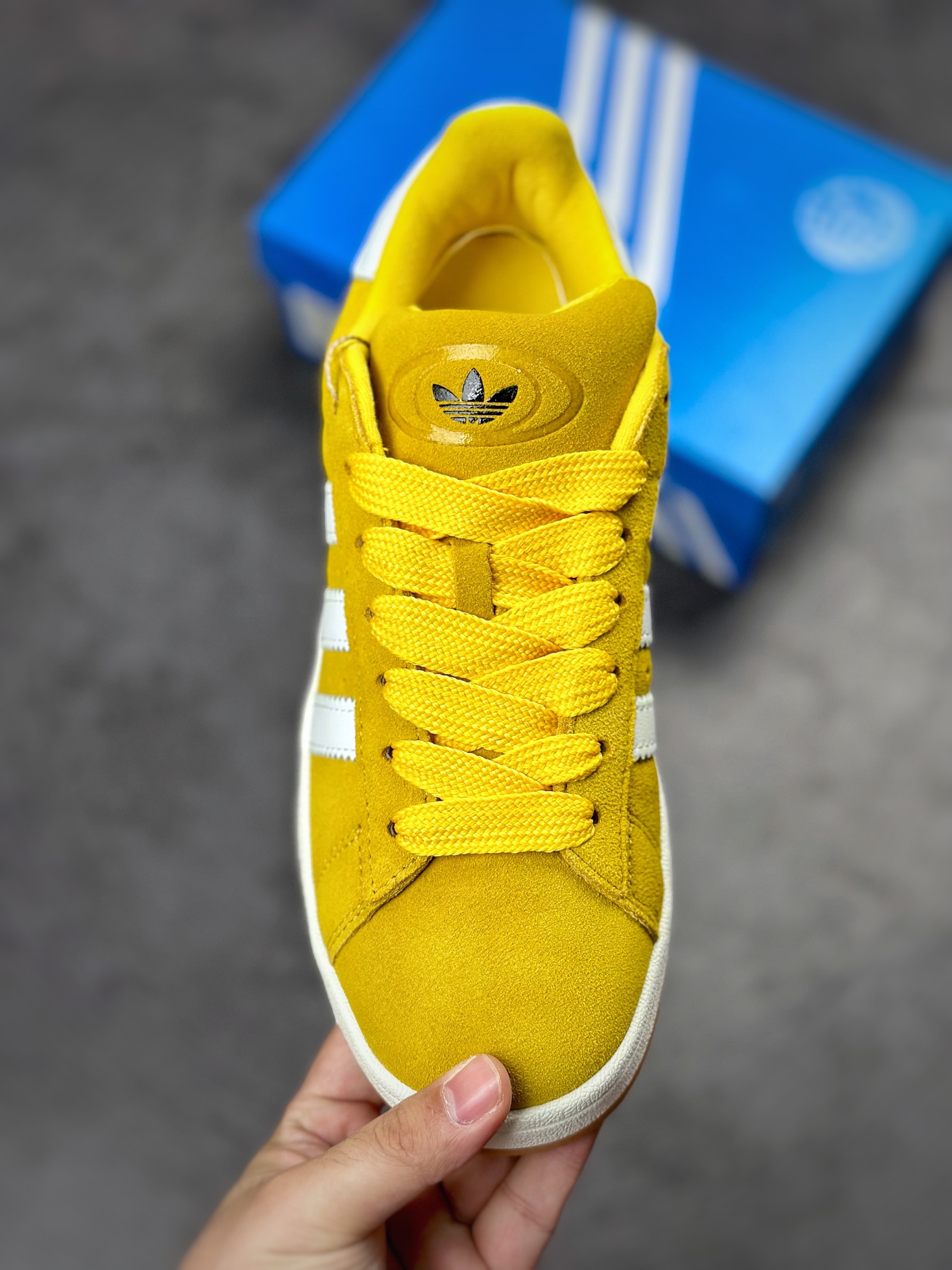 Adidas Campus 00s lemon yellow and white retro trend casual bread shoes HR1466