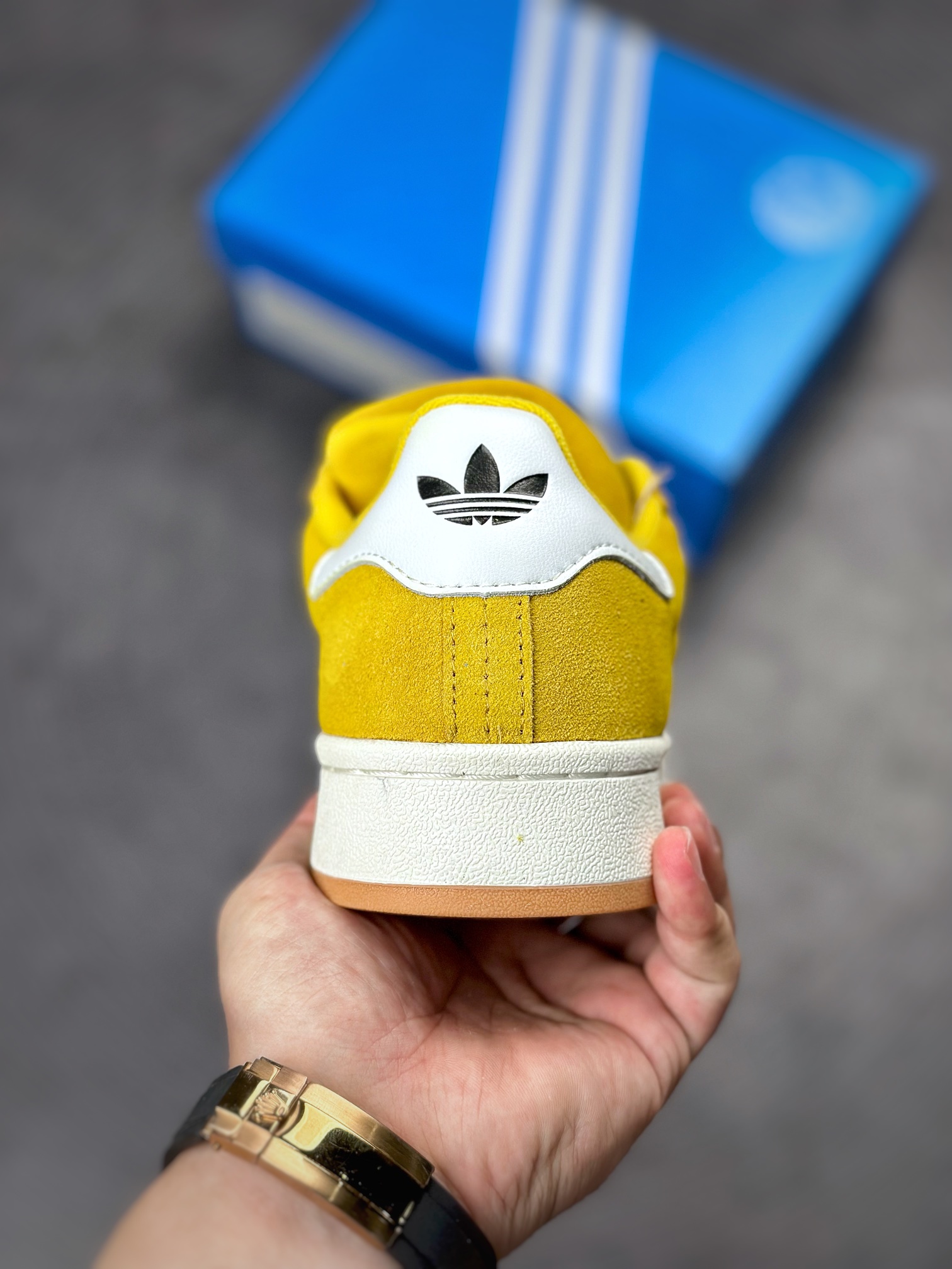 Adidas Campus 00s lemon yellow and white retro trend casual bread shoes HR1466