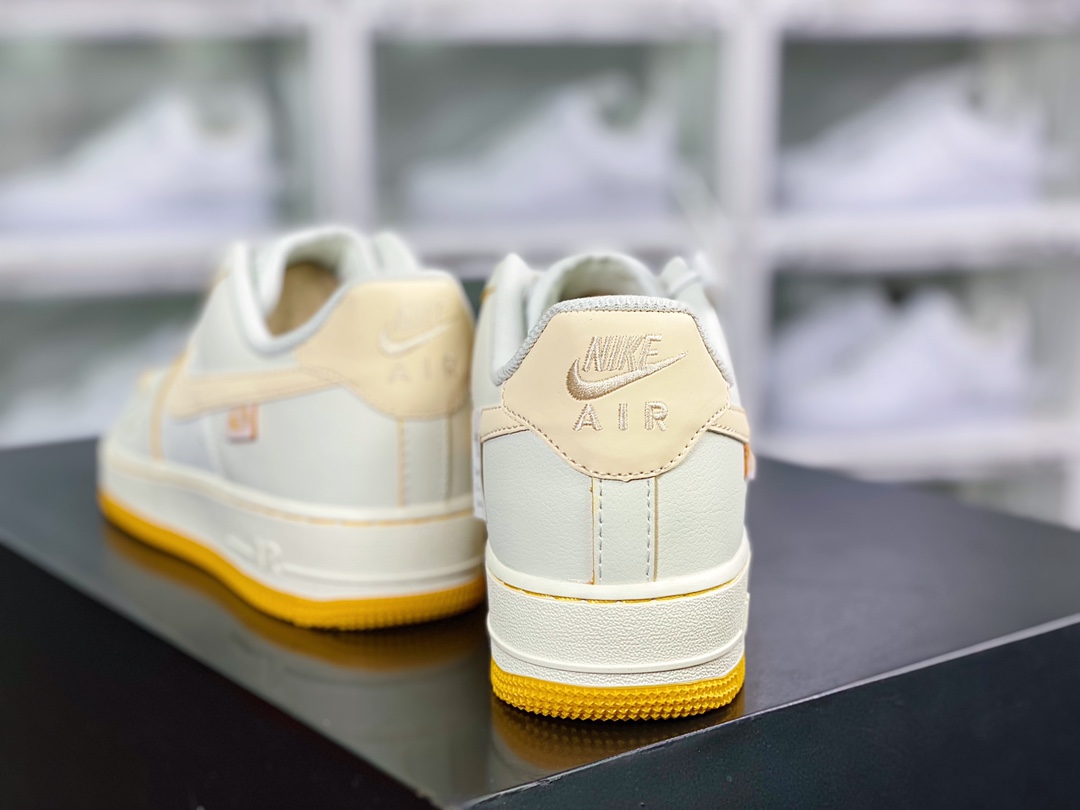 240 Air Force 1 '07 Low QS”Sail White/Yellow Mini Swoosh”空军一号经典低帮板鞋FB1839-222