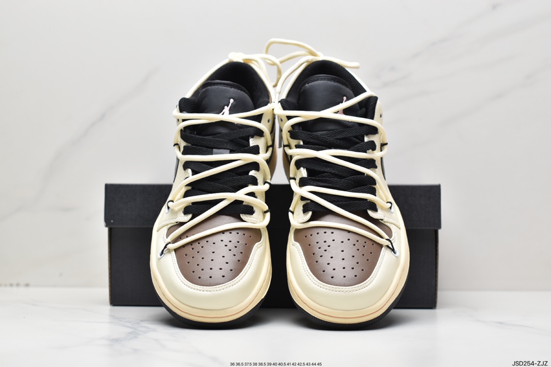 200 AJ1 Low 乔1低帮解构机能绑带白棕黑带553558-062