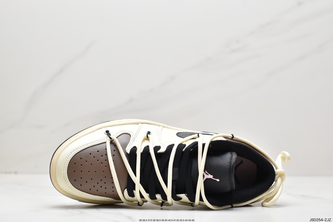 200 AJ1 Low 乔1低帮解构机能绑带白棕黑带553558-062
