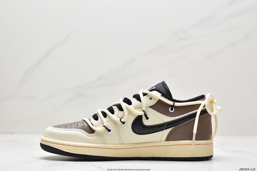 200 AJ1 Low 乔1低帮解构机能绑带白棕黑带553558-062