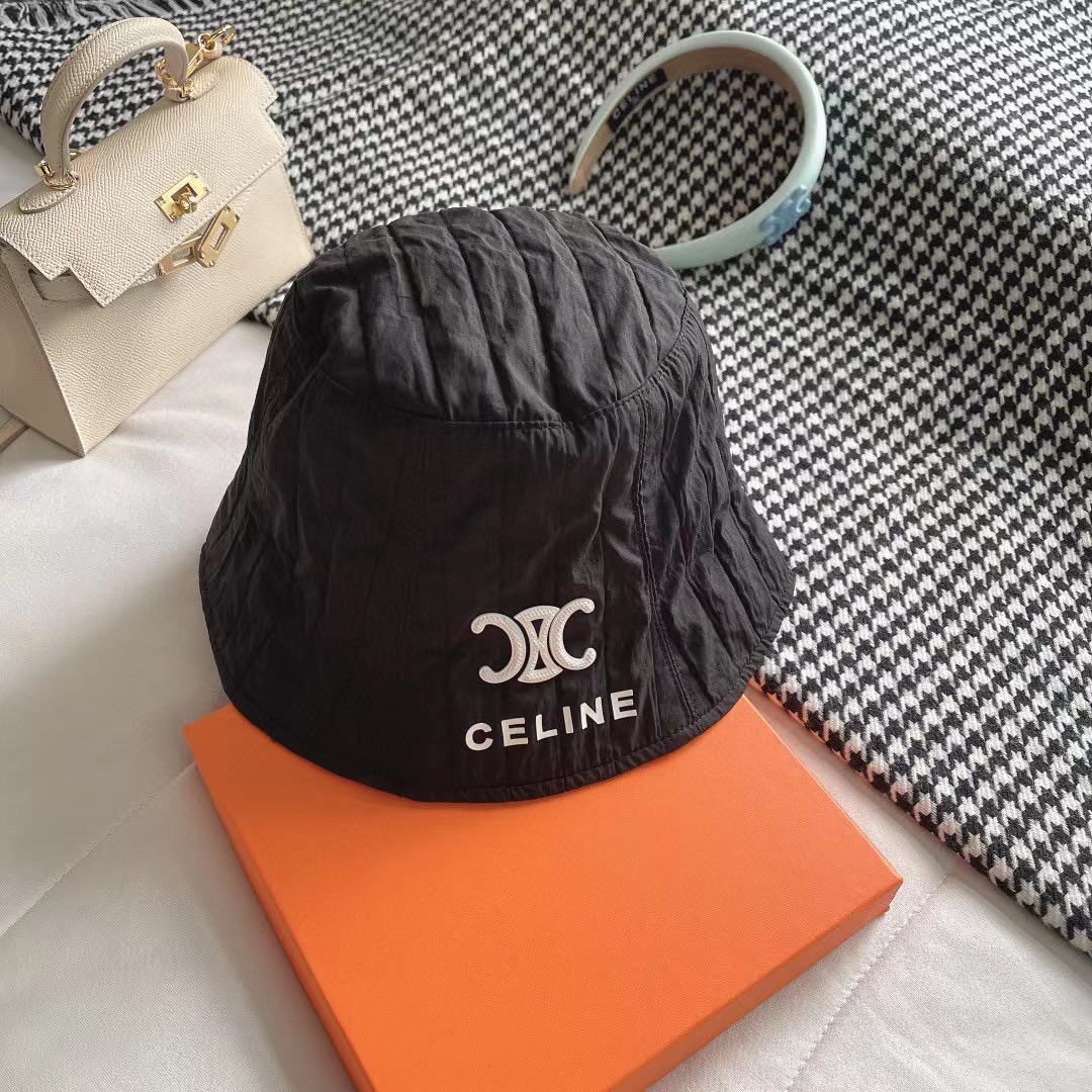 1:1 Clone
 Celine Hats Bucket Hat High Quality Happy Copy
 Black White Fall/Winter Collection