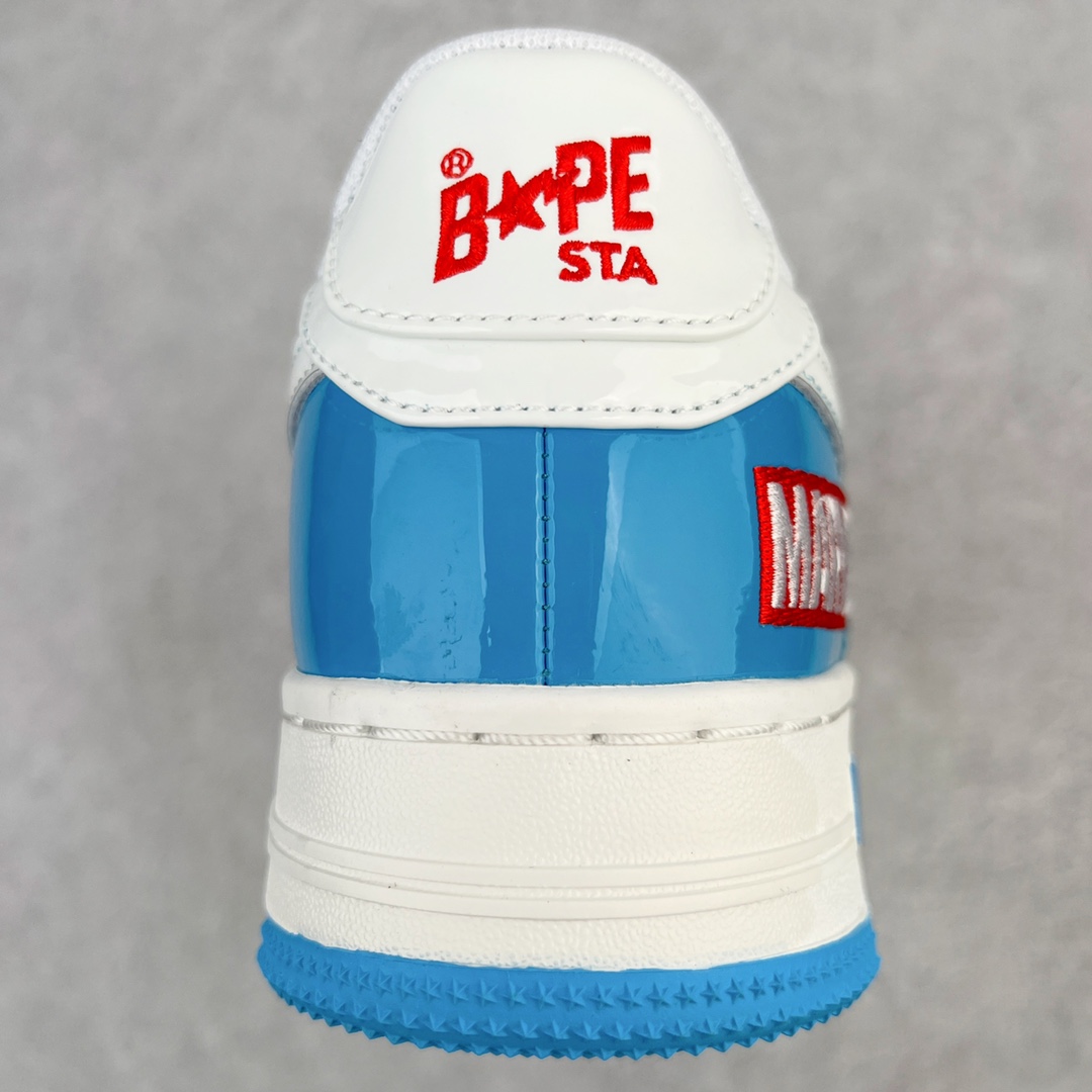 图片[8]-＃C版纯原 Marvel x Bape Sta To Low 猿人头经典低帮运动休闲板鞋 漫威超级英雄联名 钢铁侠、美队、绿巨人、黑寡妇、雷神、浣熊 全套原纸板楦头开发 确保原汁原味 市场最完美低趴版型 一比一鞋头弧度高度鞋身弧度 外贸平台指定订单 匠心打造 开发时长超过半年 独家私模磨具冲刀加持 原厂特供皮料光泽色卡零偏差 内里均采用市场最好的超软原厂填充棉 原数据进口机台高频印压LOGO 最高QC检验标准 控制溢胶瑕疵 深浅定位均保持zp一致 中底嵌入Ortholite缓震材质 全套原包装 包含猿人logo 定制防尘袋 尺码：36 36.5 37 38 38.5 40 40.5 41 42 42.5 43 44 44.5 45 46-选品中心