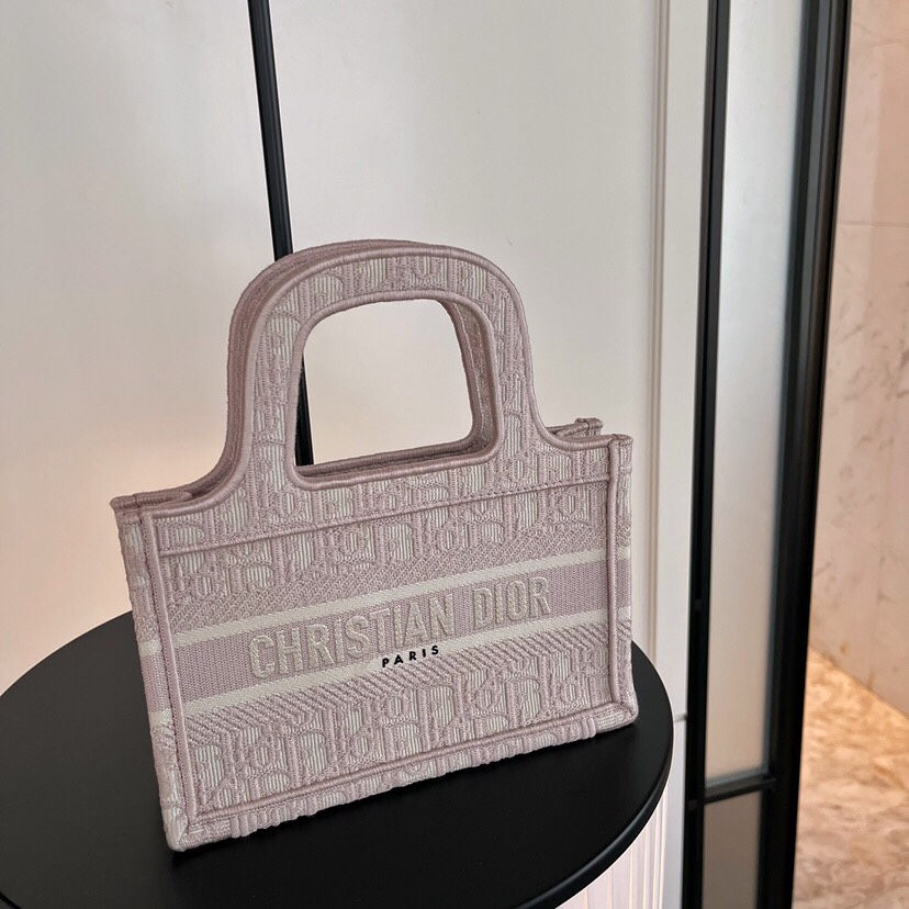 Dior Book Tote Handbags Tote Bags Pink Mini