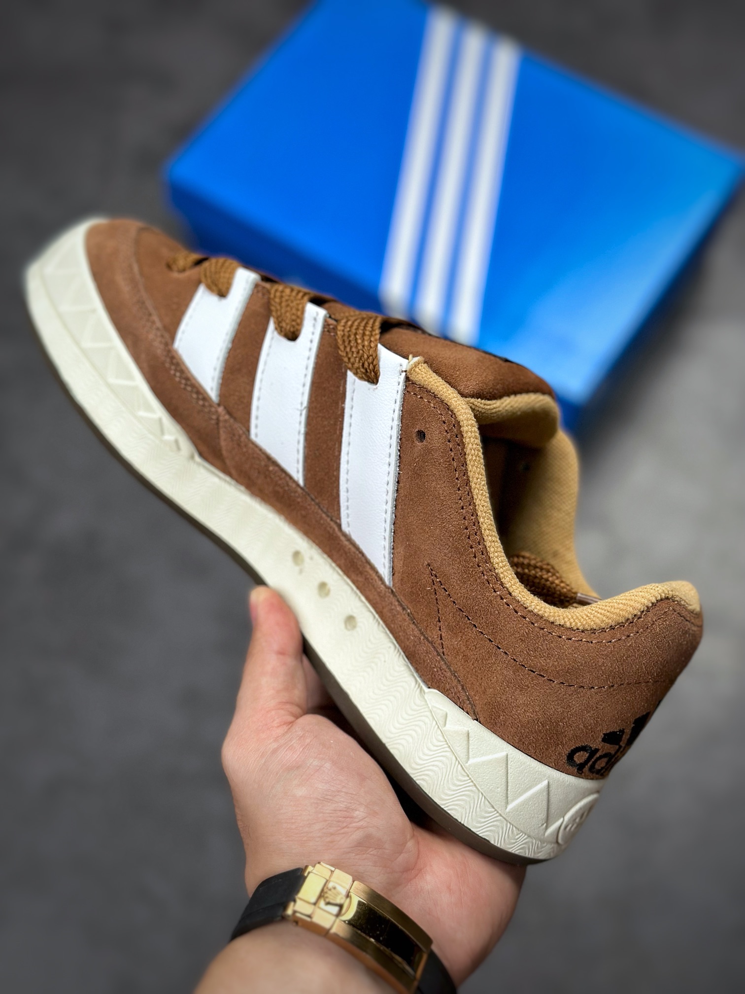 Adidas Adimatic Series Mocha Brown Retro Classic Shark Bread Shoes GY6533