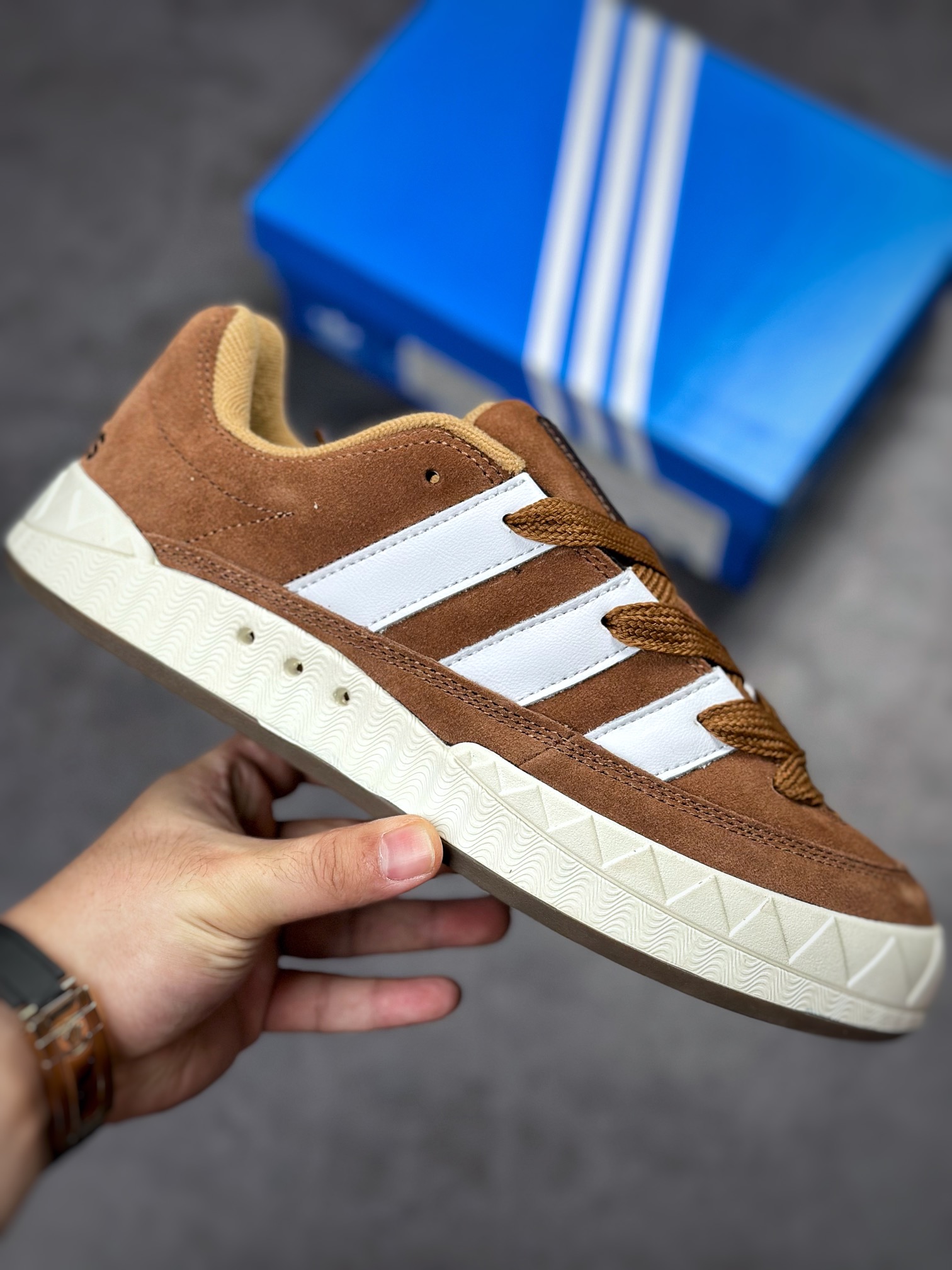 Adidas Adimatic Series Mocha Brown Retro Classic Shark Bread Shoes GY6533